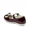 Småbørnssko 51c lak bordeaux+hvid