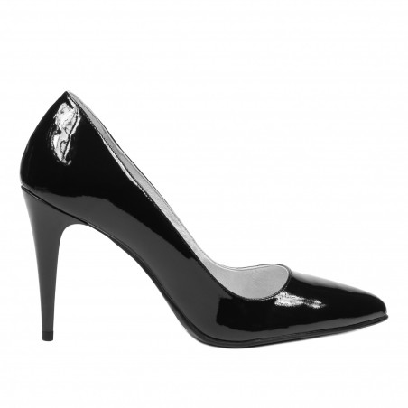 Elegant dame sko 1246 sort lak