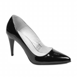 Elegant dame sko 1246 sort lak
