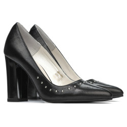 Elegant dame sko 1275 sort satin