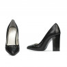 Elegant dame sko 1275 sort satin