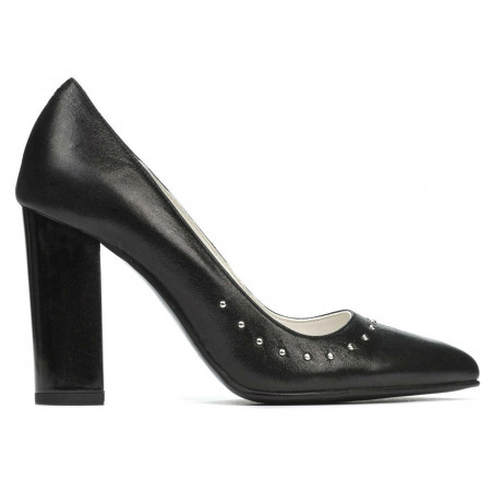 Elegant dame sko 1275 sort satin