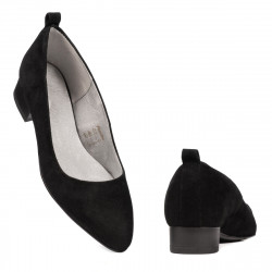 Elegante/casual damesko 1285 sort antilope