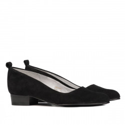 Elegante/casual damesko 1285 sort antilope