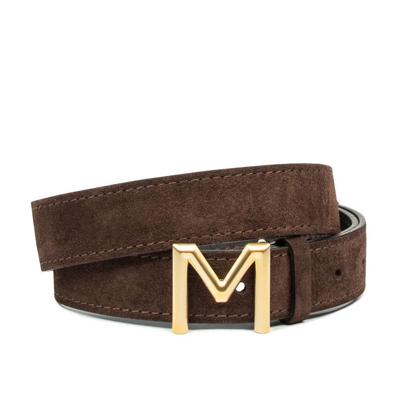 Damebælte 13cm kaffe velour
