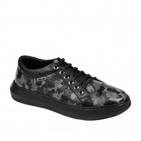 Herresko casual/sport 841-1 grå camuflage