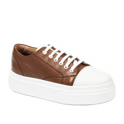 Dame sportssko 6083 brun kombineret