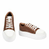 Dame sportssko 6083 brun kombineret