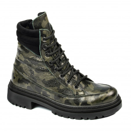 Dame støvler 3362 kaki camuflage