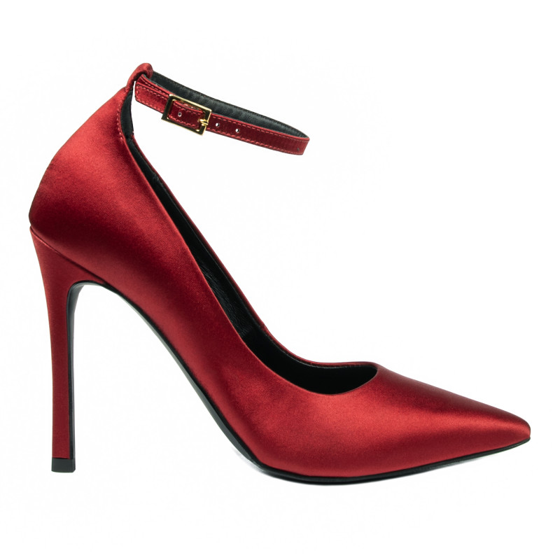 Elegante damesko 1311 rød satin