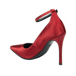 Elegante damesko 1311 rød satin