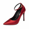 Elegante damesko 1311 rød satin
