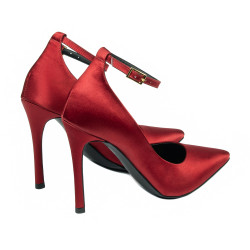 Elegante damesko 1311 rød satin