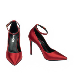 Elegante damesko 1311 rød satin