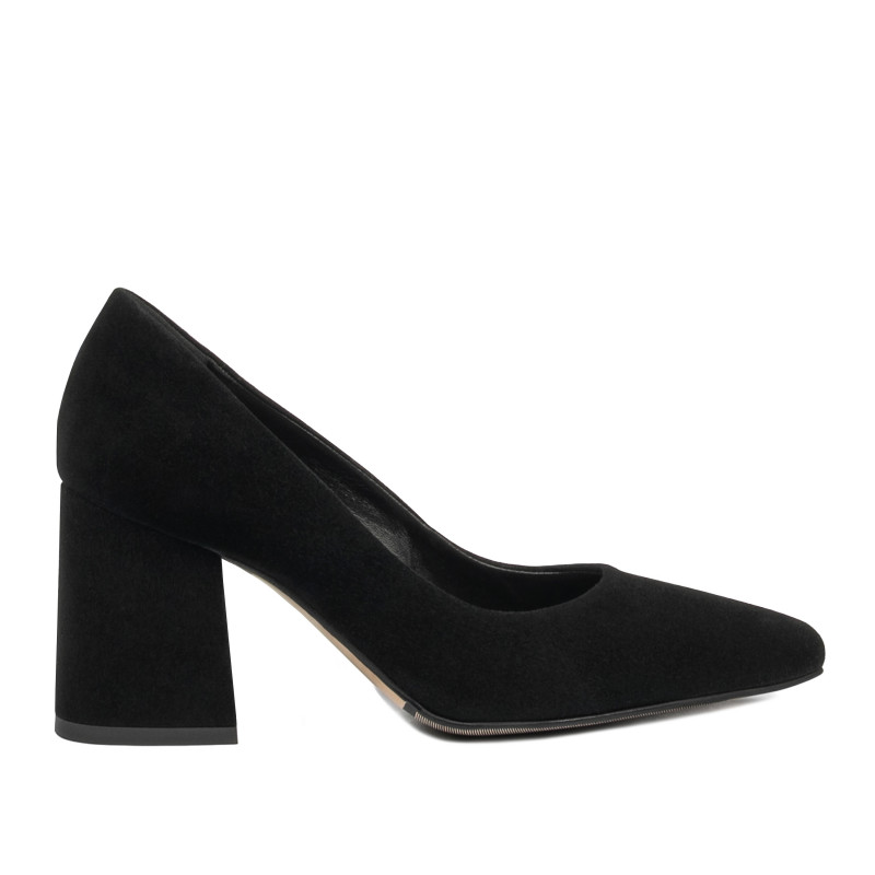 Elegante damesko 1315 sort ruskind