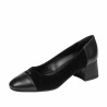 Elegante damesko 1332 sort velour kombineret