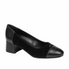 Elegante damesko 1332 sort velour kombineret