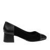 Elegante damesko 1332 sort velour kombineret