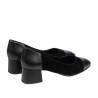 Elegante damesko 1332 sort velour kombineret