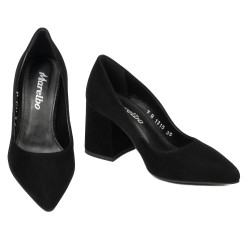 Elegante damesko 1315 sort ruskind