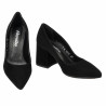 Elegante damesko 1315 sort ruskind