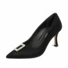 Elegante damesko 1318 sort velour