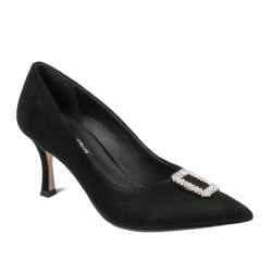 Elegante damesko 1318 sort velour