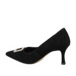 Elegante damesko 1318 sort velour