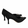 Elegante damesko 1318 sort velour