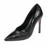 Elegante damesko 1330 sort krokodille