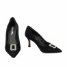 Elegante damesko 1318 sort velour