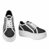 Damesneakers 6089 sort kombineret jeans