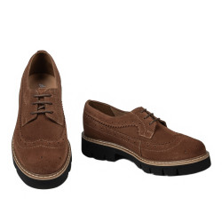 Dame casual sko 6085 bufo brun