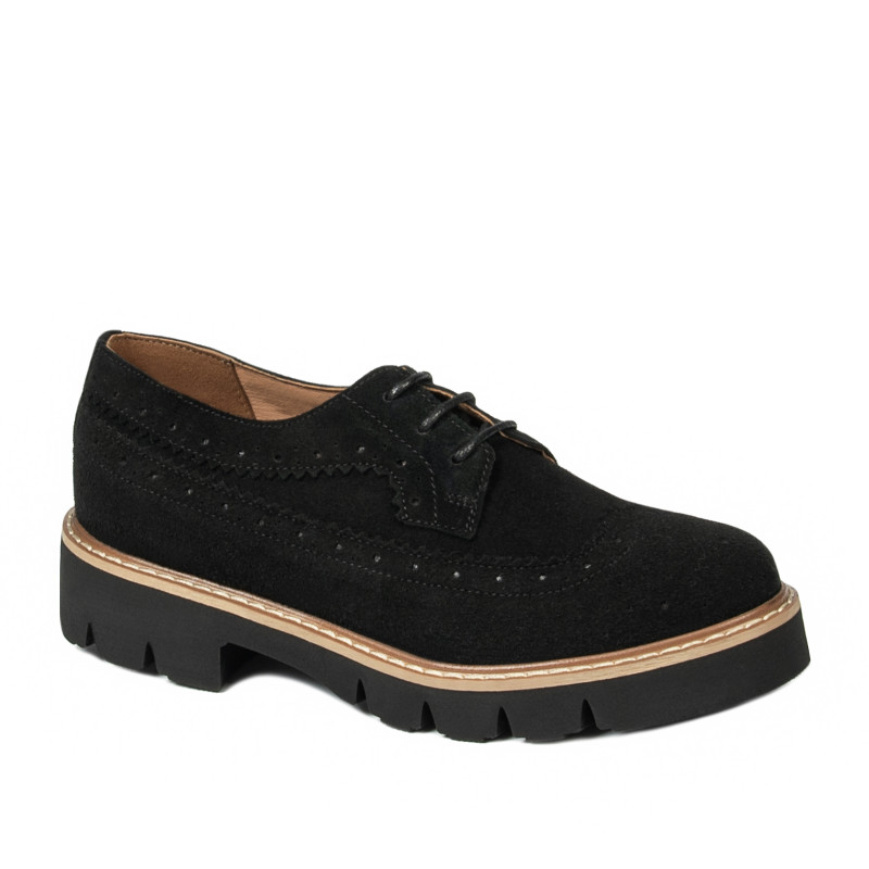 Dame casual sko 6085 sort bufo