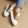 Dame sportssko 6083 brun kombineret lifestyle