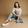 Dame sportssko 6083 brun kombineret lifestyle