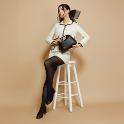 Elegante damesko 1332 sort velour kombineret lifestyle