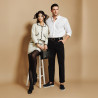 Elegante damesko 1332 sort velour kombineret lifestyle