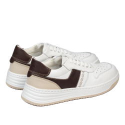 Damesportssko 6088 hvid+beige
