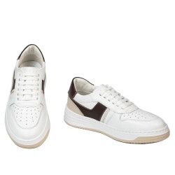Damesportssko 6088 hvid+beige