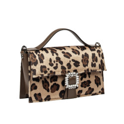 Damehåndtaske 039g 01 cavallino leopard
