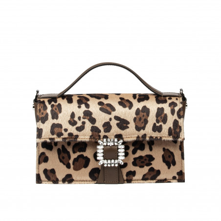 Damehåndtaske 039g 01 cavallino leopard