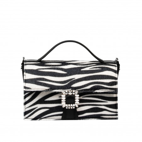 Damehåndtaske 039g 01 cavallino zebra