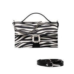 Damehåndtaske 039g 01 cavallino zebra