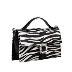 Damehåndtaske 039g 01 cavallino zebra