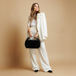Elegante damesko 1318 sort velour lifestyle