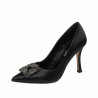 Elegant damesko 1339 sort satin