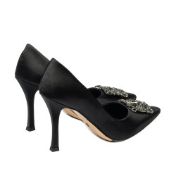 Elegant damesko 1339 sort satin