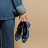 Dameballerinaer 1309 blå jeans lifestyle