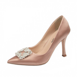 Elegante damesko 1339 satin nude
